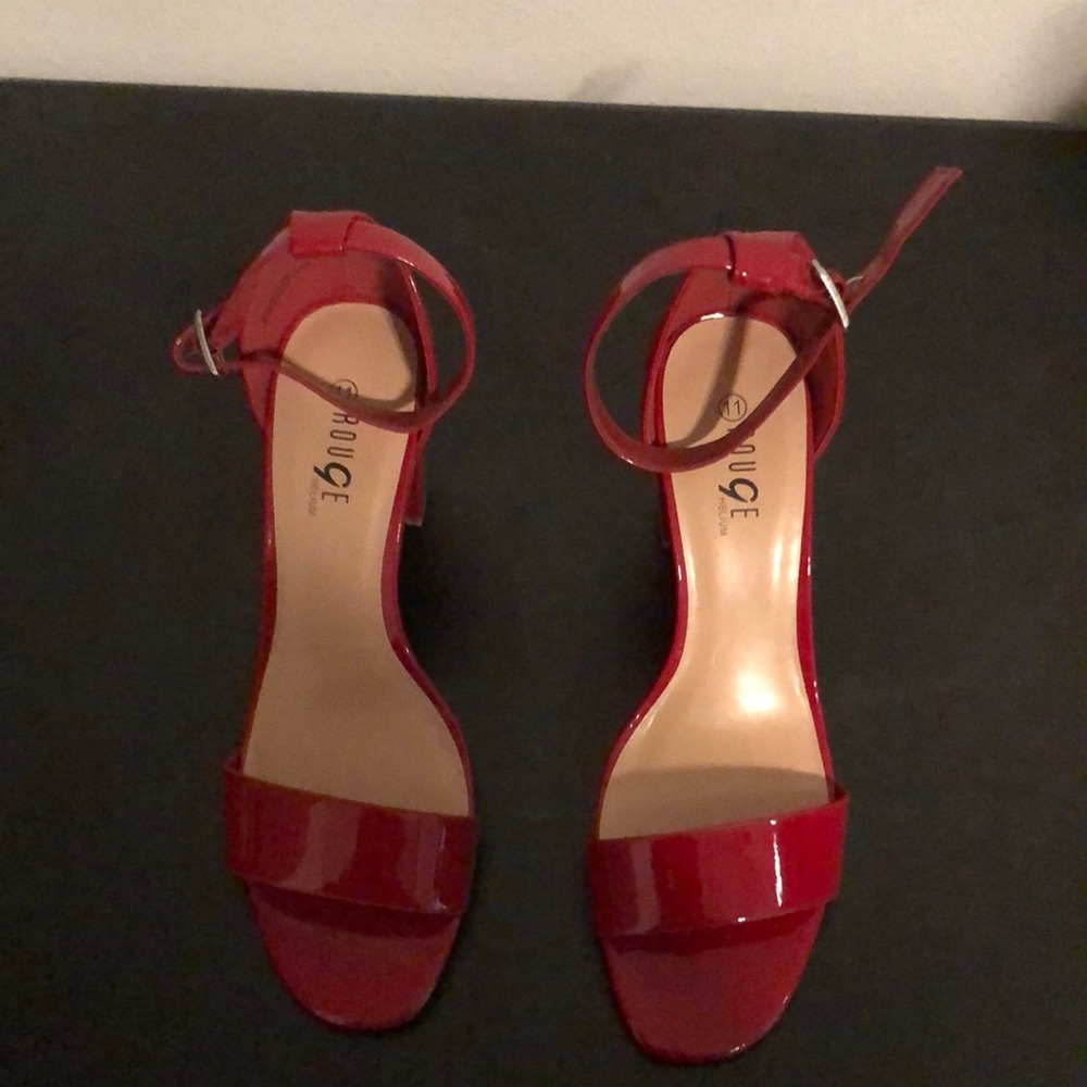 Rouge Red High Heeled Sandals Sz 11M